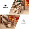 Decorazione per feste Mini cesto Casse in miniatura Stoccaggio Cestini in legno Vimini Tessuto Mobili artigianali Contenitore Ornamenti in legno Tenuto in mano