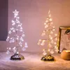 Décorations de Noël Arbre de Noël Spiral Crystal Light LED Lampe de table de bureau Décoration de Noël pour la maison Accessoires de Noël Cadeau d'éclairage LED de vacances 220921