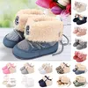 Bottes Robe Filles Bébé Chaussons Né Fille Garçon Chaussures Infant Hiver Chaud Cheville Semelle En Caoutchouc Antidérapant Dur