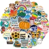 50Pcs Cartoon Graffiti Adesivi Vinile non casuale Impermeabile per bici Bagagli Laptop Skateboard Bottiglia d'acqua Telefono Tazza Decalcomanie per auto Regali per bambini