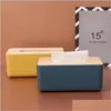 Tissue Boxes Napkins Safe Nice Wood Square Box Nordic Napkin Holder Baby Wipes Rolling Toilet Black Car Servilletero By50T Yydhhome Dheym