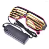 Party Decoration Double-colored Flashing Eyeglass Wire LED Light Glasses Fluorescent Luminous Glowing Decorations Halloween