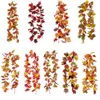 Garlands Fall Maple Leaf 175 cm sospesa Vine Artificiale Autunno Fogliame Garland Halloween Decori del Ringrazia