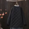Dames s plus size bovenkleding jassen zwarte herfst winterparka voor vrouw stevige ritssluiting met volle mouw en jassen down jas 220922