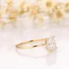 Pierścienie klastra Cxsjeremy 14K 585 Żółte złoto 1ct2CT Pierścionek zaręczynowy dla kobiet Owalny Solitaire Diamond Wedding Proase Anniversary 220922