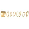 Винтажный золотой цвет геометрическое круглое круглое кольцо для пальцев для женского модного круга Обручаемые кольца Модные украшения модные украшения