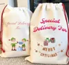 Sublimazione Blank Santa Sacks Borsa con coulisse personalizzata fai-da-te Sacchetti regalo di Natale Tasca Trasferimento di calore Nuovo anno 0923