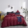 Bedding Define Midune Long Algodão de algodão de algodão de seda Twin Queenking Size folha de cetim conjunto de cetim DUVETCOVER Russo russo