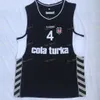 Sj Top Quality Mens Allen # 4 Iverson Besiktas Cola Turka de Turquie Turc Allen Iverson Basketball Maillots