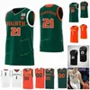 Sj NCAA College Miami Hurricanes Basketball Jersey 4 Keith Stone 5 Harlond Beverly 10 Dominic Proctor 11 Anthony Walker Cousu sur mesure