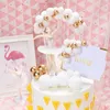 Feestelijke voorraden cake decoratie haarbal witte rode zachte wolk top hoed baby shower lover verjaardag diy bord feestje