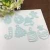 Snijdmat 8 pc's kerstframe Die snijsjablonen voor doe -het -zelf scrapbooking decoratieve embossing ambachtelijke sjabloon