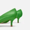 Klädskor 2022 Summer Professional Work Interview Formal Leather Pumps High Heels Stiletto Ceremonial Women's Single