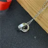Designer luxury necklace gold necklace designers jewelry gold silver double ring christmas gift cjeweler mens woman diamond love pendant necklaces have necklace