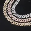 Braccialetti di collegamento 20mm Miami Est Hiphop Bracciale con zirconi cubici a tre strati per uomo Punk Cuba Chain Girl Regali per feste Gioielli