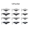 Andra festliga festförsörjningar 12st Halloween 3D Hollow Bat Wall Stickers Black Sticker Room Decor DIY DECALS HORROR S borttagbara 220922