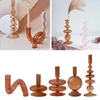 Candle Holders Brown Glass Candlestick Uchwyt dekoracyjny stożka stożka dla jadalni w domu lub na świeżym powietrzu