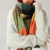 Sjaals ontwerper gebreide lente winter vrouwen sjaal geruite warme kasjmier sjaals sjaal luxe nek bandana gestreepte 220922