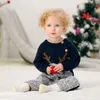 Footies Baby Boys Christmas rompers rondeer kninting infantil plestuits toddler girls girls year children darm wool comples 0-2 y 220922