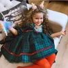 Special Occasions 0-12Y Baby Girl Autumn Winter Green Plaid Deer Embroidery Vintage Spanish Princess Ball Gown Dress for Christmas Eid Causal 220922