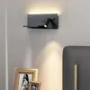 WALL LAMP ZEROUNO 다기능 LED LED USB 무선 전화 충전 스위치 침대 옆 똑똑한 엘 베드와 함께 인테리어 조명 읽기