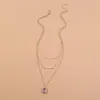 Hanger kettingen mode faux parel roze kristal kanten waterdrop ketting voor vrouwen vrouwelijke vintage multilevel gouden kleur keten sieraden