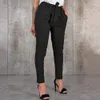 Calças femininas Capris BornoGirl Casual Slim Chiffon Thin For Women High Caist Black Khaki Green Woman Troups 220922