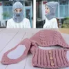 BeanieSkull Caps Winter knitted s Cappelli Donna Thick Warm Skullies Cappello Passamontagna femminile Bonnet Set da equitazione all'aperto 220922