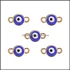 Charms Diy Oil Difre 3 Color Evil Blue Eye Pendants Charm For Keychain Bracelet Lucky Gold Plated Alloy Jewelry Drop Delivery 2021 Fi Dhzy6