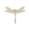 Broches Luxe Crystal Pearl Dragonfly For Women Fashion Costume Suit sjaal decoratie Pin 2022 Insectenbroche pins sieraden