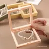 Pe Film Bunt Schmuck Verpackung Box Buntes 3D -Schwimmrahmen -Aufbewahrungsboxen Ohrring Halskette Staubdichtes Display Hülle