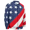 Giacche da uomo Giacca da baseball con bandiera USA 4 luglio Giorno dell'Indipendenza Cappotti freddi da uomo Varsity con stampa alla moda