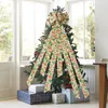 Décorations de Noël avec grand nœud d'arbre et longues banderoles décoratives pour porte de couronne, décoration de fête de vacances