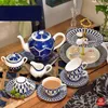 Borden delicate bot china koffieset luxe porseleinen theekop drinkware voor el thuisweergave en serveer h trays decoratief