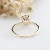 Bagues de cluster CxsJeremy 14K 585 Or Jaune 1CT2CT Bague de Fiançailles pour Femmes Ovale Solitaire Diamant Mariage Bande Mariée Anniversaire 220922