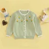 Pagliaccetti 024M Neonate neonate maglione lavorato a maglia pagliaccetto manica lunga pulsante caldo autunno inverno vestiti per bambini tute top J220922