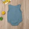 Rompers Wholesale Summer Baby Boys Girls Romper Mousseline ärmlösa nyfödda Rompers Jumpsuit Casual Baby Clothes J220922