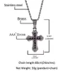 14k Gold Plated Colorful Zircon Cross Pendant Necklace Big Size Soild Real Iced Diamond Hip Hop Jewelry for Men Women Gifts3020613