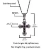 14K Gold Plated Colorful Zircon Cross Pendant Necklace Big Size Soild Real Iced Diamond Hip Hop Jewelry for Men Women gifts3020613