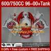 Fairings  Tank For SUZUKI SRAD GSXR600 GSXR 600 750 CC 1996 1997 1998 1999 2000 Body 156No.78 GSXR750 600CC GSX-R750 750CC 96-00 GSXR-600 96 97 98 99 00 Fairing glossy orange