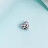 Аутентичный серебряный серебряный сердце в форме очарования женски девушки ювелирные изделия Diy аксессуары оригинальная коробка для браслета для змеи Pandora