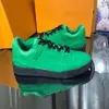 Treinador de moda de grife de moda tênis Sapatos casuais Casual Virgils Aligator preto preto marrom marrom branco bezerro verde ablohs Sapato de mensagens MJKKN000002