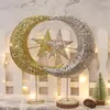 Julekorationer Tree Star Topper LED Lighted Top Decor Noel Navidad 2022 Xmas Warm Light Ornaments