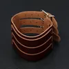 Rows Belt Leather Bangle Cuff Motorcycle Multilayer Wrap Wide Button Adjustable Bracelet Wristand for Men Women Fashion Jewelry