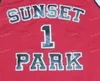 SJ Herren Sunset Park Basketball-Trikots Nr. 1 Fredro Starr Shorty Red High School Movie genähtes Jersey Sunset Park Shawty Shirts S-XXL