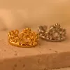 Anello aperto a corona in acciaio al titanio Anelli a corona da donna in oro argento per gioielli di moda per feste regalo