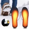 Herrstrumpor 1 par USB uppvärmda skoinsulor fotvärmning pad fötter varmare strumpmatta vinter utomhus sportvärme varm y2209
