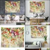 Tapisseries Tapisseries Design Original Art Print Tapisserie Tenture Murale Fleurs Et Feuilles Sauvages Drop Delivery 2021 Maison Jardin Yydhhome Dhyj8