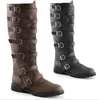 Boots Men Male Man PU Leather Plus Size Mid-calf Low Heels Knight Shoe Mens Zapatos De Hombres Personlizar SM0135