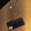 Iphone 15 14 Case Luxurys Brands Cell Phone Cases For Cross-body Womens Mens Designers Phonecases With Chain 13 12 11 Pro Promax